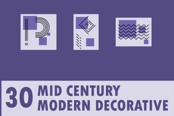 30 Mid Century Modern Decorative Graphics