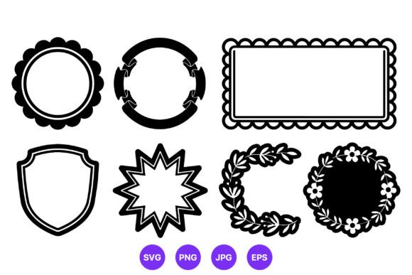 Black Decorative Frame Borders Vector