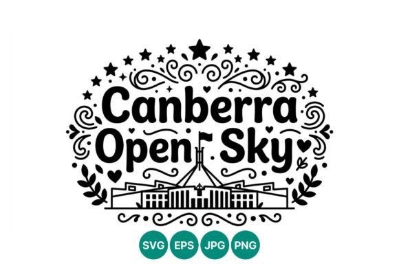 Canberra Open Sky Decorative Vector Art