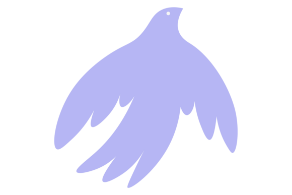 Decorative Bird Silhouette. Color Animal