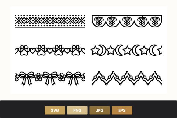 Decorative Black and White Border: Graphics & Illustrations for Branding