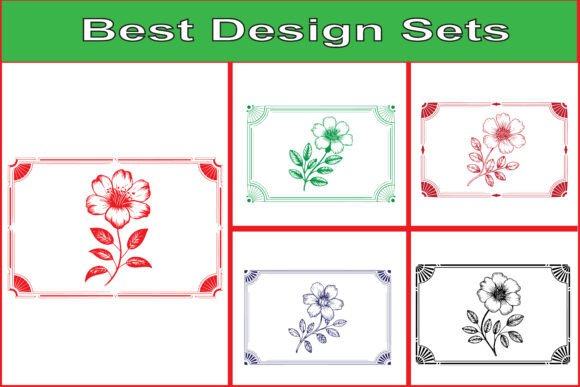 Decorative Floral Label SVG Frame Bundle: Graphics for Local Business Branding