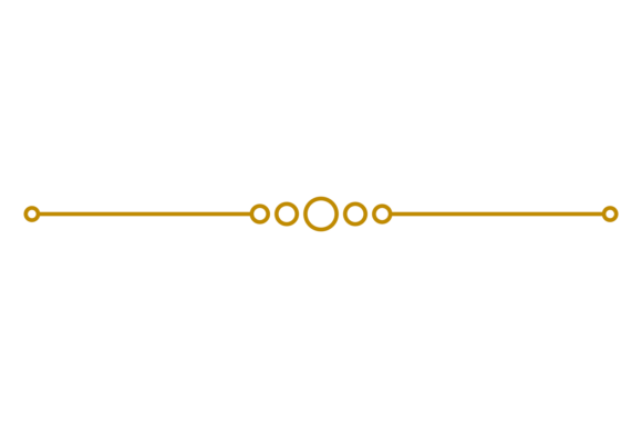 Decorative Golden Ornament Line Motif. T