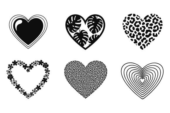 Decorative Heart SVG Bundle Set for Graphics and Illustrations