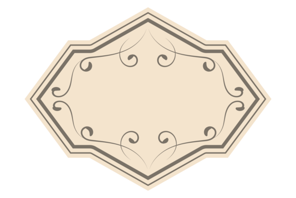 Decorative Label Template. Calligraphic