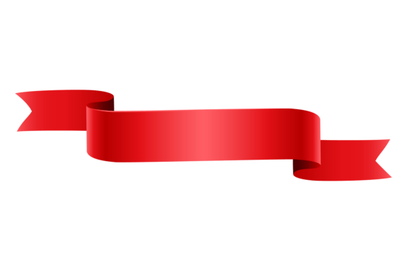 Decorative Red Banner Ribbon. Graphics & Illustrations