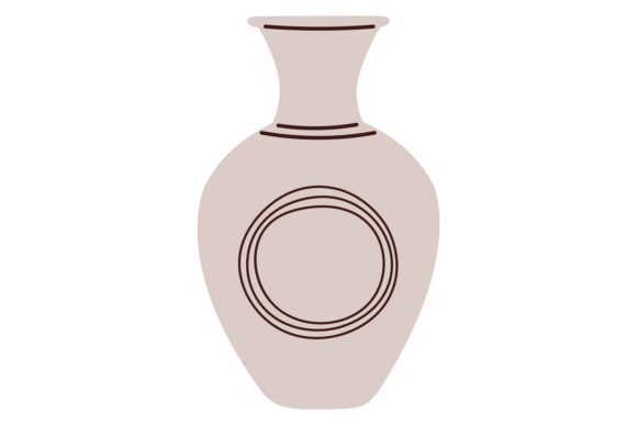 Elegant Porcelain Vase. Decorative Antiq Graphics