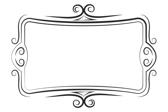 Elegant Swirly Line Frame: Graphics for Local Branding