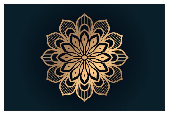 Modern Decorative Golden Luxury Mandala Graphics