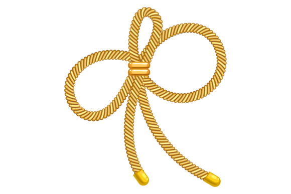 Nautical Knot. Jute Cord Loop Decorative Graphics