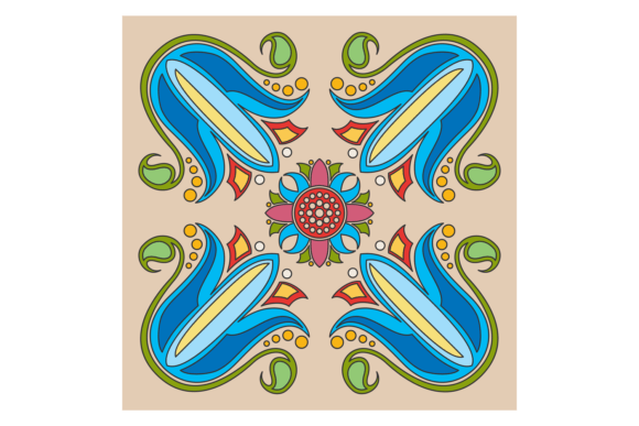 Ornate Ceramic Tile. Decorative Interior