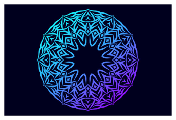 Outline Mandala Decorative Round Pattern