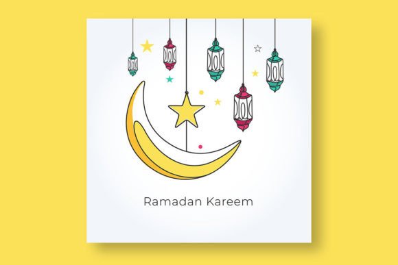Ramadan Kareem Decorative Festival Card Graphics
