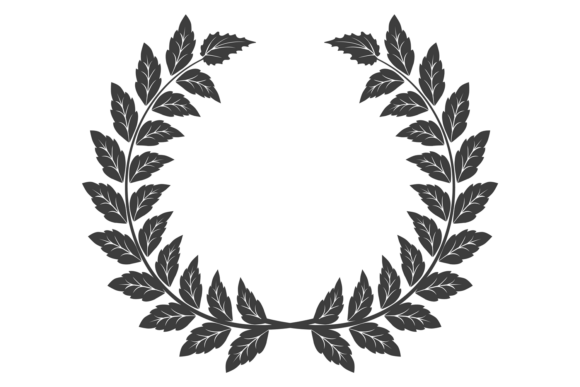 Round Decorative Botany Wreath. Floral C Graphics