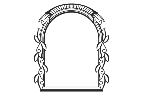 Victorian Frame. Decorative Mirror Borde