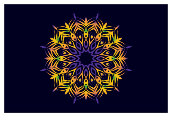 Vintage Flower Mandala Logo Decorative