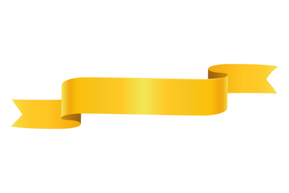 Yellow Decorative Ribbon. Retail Golden Graphics